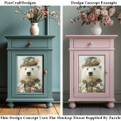 Regal Steampunk Polar Beer, Floral CB1 Decoupage Tissuepapier