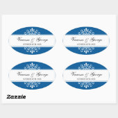 Regal swirl marine ovaal uit de stad cadeau tas gu ovale sticker (Vel)