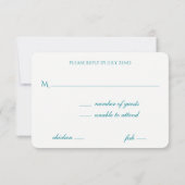 Régal Turquoise et Gold Bokeh Lights RSVP (Dos)