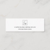 REGAL VELVET NAVY BLUE STUD EARRING DISPLAY LOGO MINI VISITEKAARTJE (Achterkant)