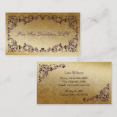 régal violet rustique Élégant Carte de visite (Devant / Derrière)