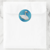 Regal White Swan Animal Sticker (Tas)