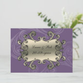 regale bloei paars dank u kaart (Staand voorkant)