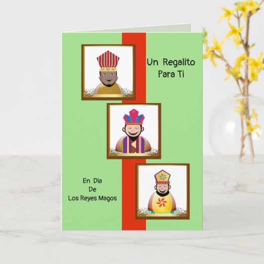 Regalito Dia de Reyes Kaart (Gele Bloem)