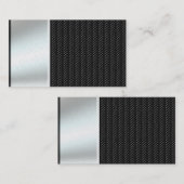 Regard argenté en métal sur des cartes de visite (Devant / Derrière)