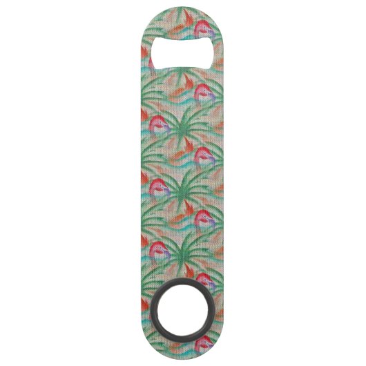 Regard de toile de jute de palmier de Flamant rose (Devant)