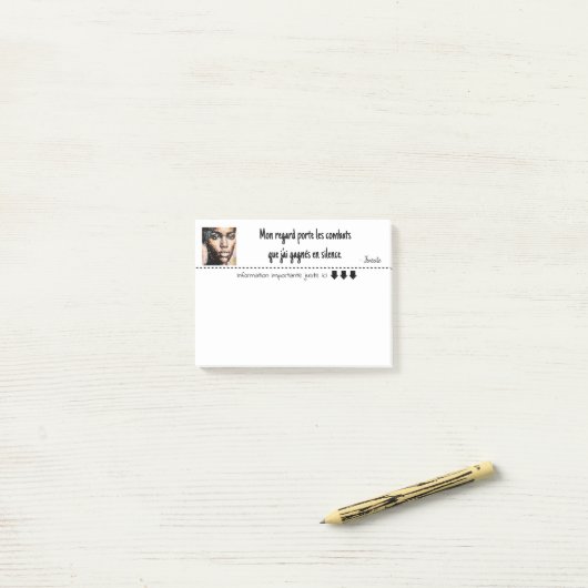 Regard pixelisé intense  post-it® notes (Op bureau)