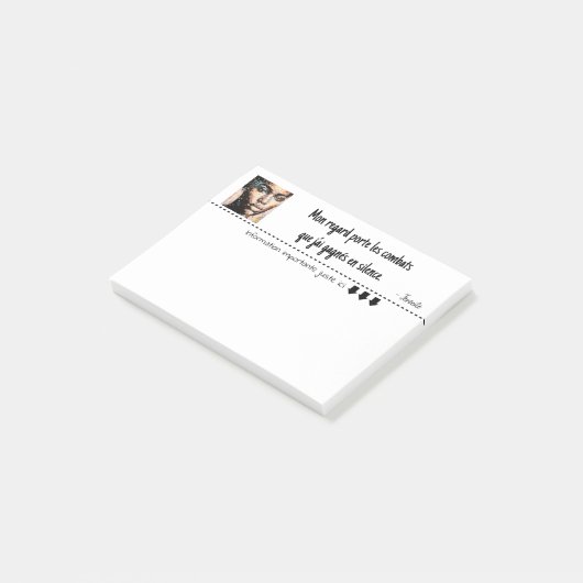 Regard pixelisé intense  post-it® notes (Schuin)