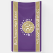 Regarde ! Bannière de réunion personnalisée 50 ans (Vertical)