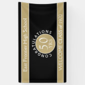 Regarde ! Bannière de réunion personnalisée 50 ans (Vertical)