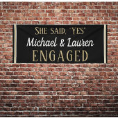 Regarde ! Bannière Fiançailles personnalisée de 6'