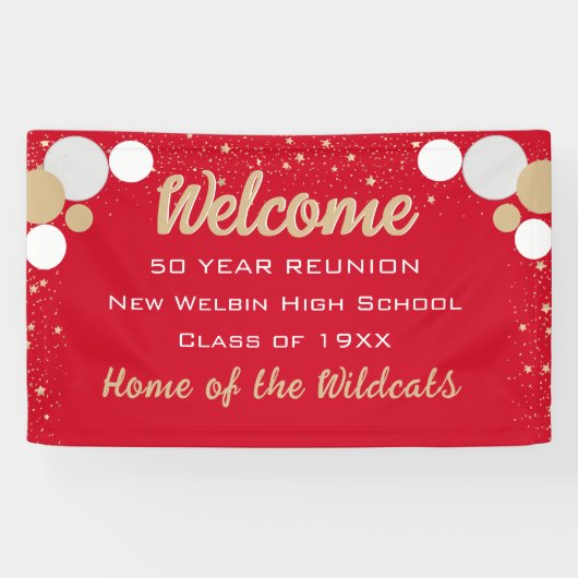 REGARDE ! Bannière Réunion Classe Confetti (Horizontal)