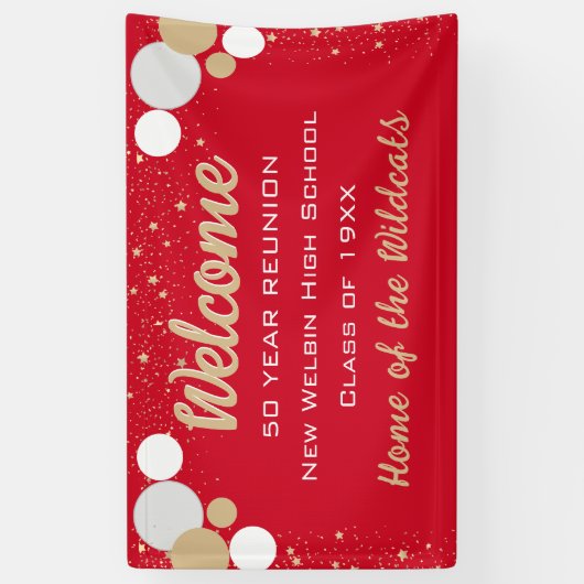 REGARDE ! Bannière Réunion Classe Confetti (Vertical)