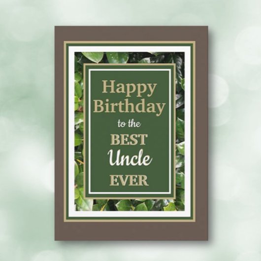 Regarde ! Bonne carte de voeux d'Anniversaire oncl