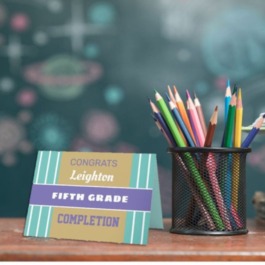 Regarde ! Carte d'achèvement de cinquième année pe