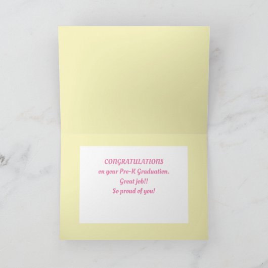 Regarde ! Carte de diplôme pré-K (Intérieur)