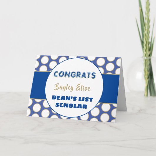 Regarde ! Carte de félicitations pour les boursier (Devant)