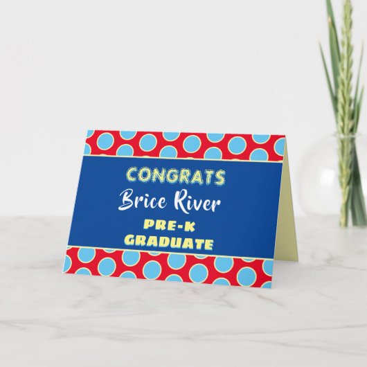 Regarde ! Carte de graduation pré-K (Devant)