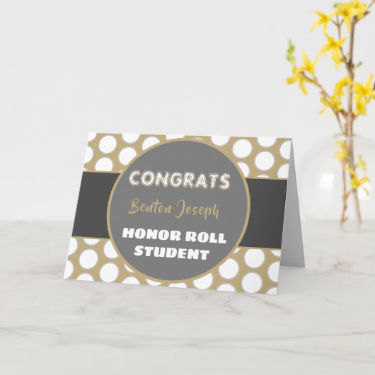 Regarde ! Carte Honor roll Congrats (Fleur jaune)