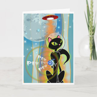 REGARDE ! CARTE KITTEN GOTTA RAYGUN
