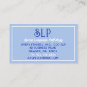 Regarde ! Cartes de visite personnalisés SLP (Dos)