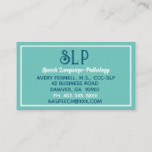 Regarde ! Cartes de visite personnalisés SLP (Dos)