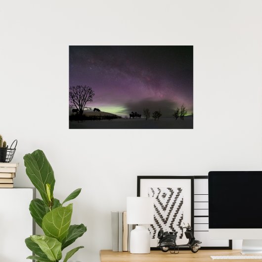 "Regarde en arrière." Poster de Collie Bordure (Bureau à domicile)