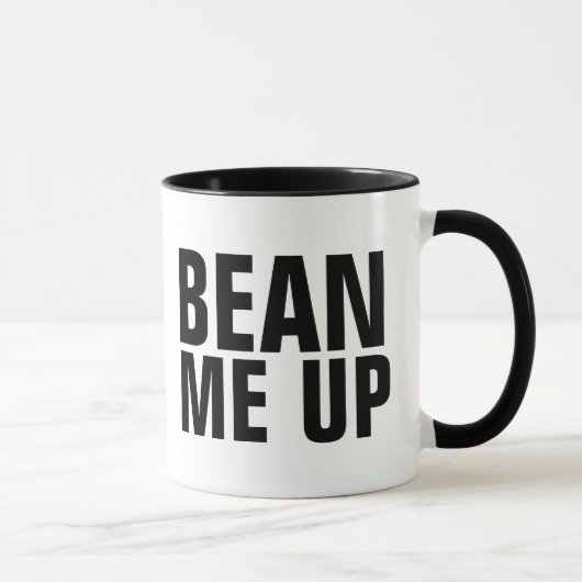 REGARDE-MOI AVEC DES HARICOTS, Mugs de café drôles (Droite)