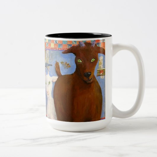 Regarde-moi ! Chèvre Mug - chèvres amusantes avec (Droit)