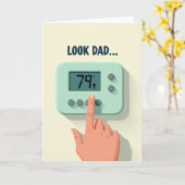 Regarde Papa Carte Graphique Drôle (Fleur jaune)