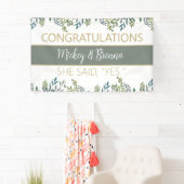 Regarde Parfait ! Bannière fiançailles personnalis (En situation)