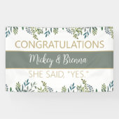 Regarde Parfait ! Bannière fiançailles personnalis (Horizontal)