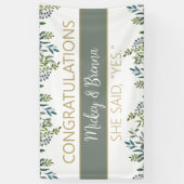 Regarde Parfait ! Bannière fiançailles personnalis (Vertical)