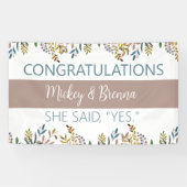 Regarde Parfait ! Bannière fiançailles personnalis (Horizontal)