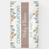 Regarde Parfait ! Bannière fiançailles personnalis (Vertical)