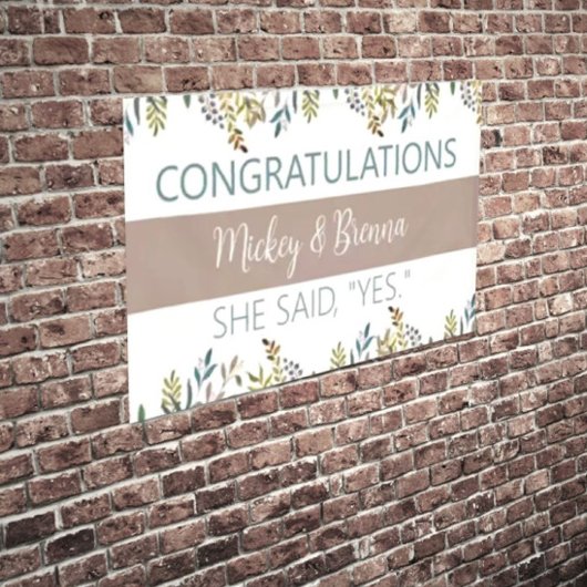 Regarde Parfait ! Bannière fiançailles personnalis