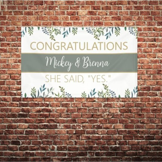 Regarde Parfait ! Bannière fiançailles personnalis