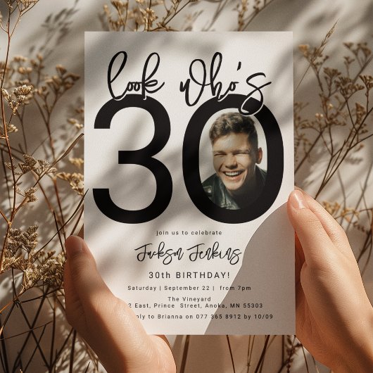 Regarde qui a 30 ans | Carte d'invitation pour un