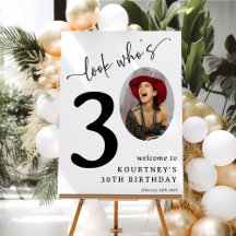 Regarde qui a 30 ans ! Photo moderne 30e anniversa