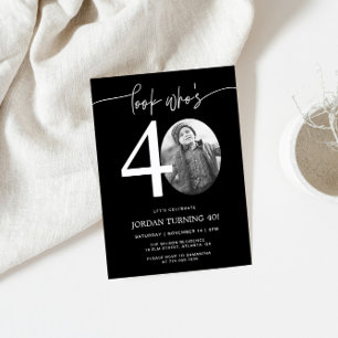 Regarde qui a 40 ans Invitation d'anniversaire 4