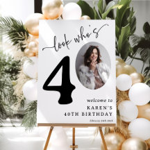 Regarde qui a 40 ans ! Photo moderne 40e anniversa