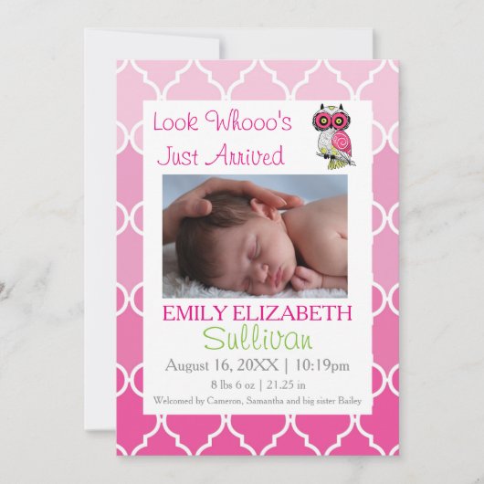 Regarde qui vient d'arriver en Faire-part de naiss (Devant)