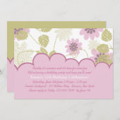 Regarder dans le jardin Invitation fête d'annivers (Devant / Derrière)