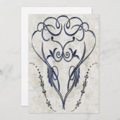 Regarder en plan Bleu Défiler Invitations Élégante (Devant / Derrière)