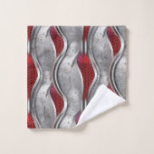 Regarder la texture grise rouge 3D métallique (Gant de toilette)