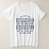 Regarder le baseball est le bonheur Drôle Baseball (Design devant)