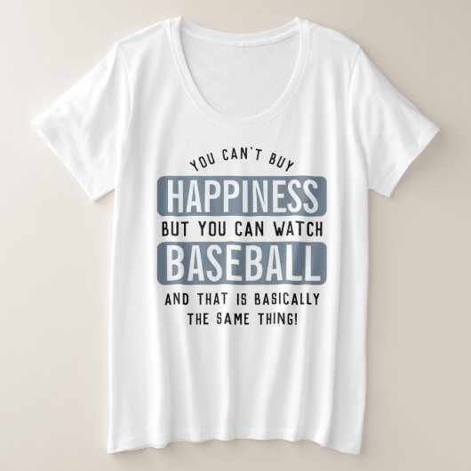 Regarder le baseball est le bonheur Drôle Baseball (Design devant)