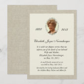 Regarder le lin traditionnel Photo Faire-part de m (Devant / Derrière)