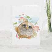 REGARDEZ B4 U LEAP cartes d'art de chouette d'aqua (Devant)