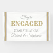 Regardez !! Bannière de fiançailles PERSONNALISÉE (Horizontal)